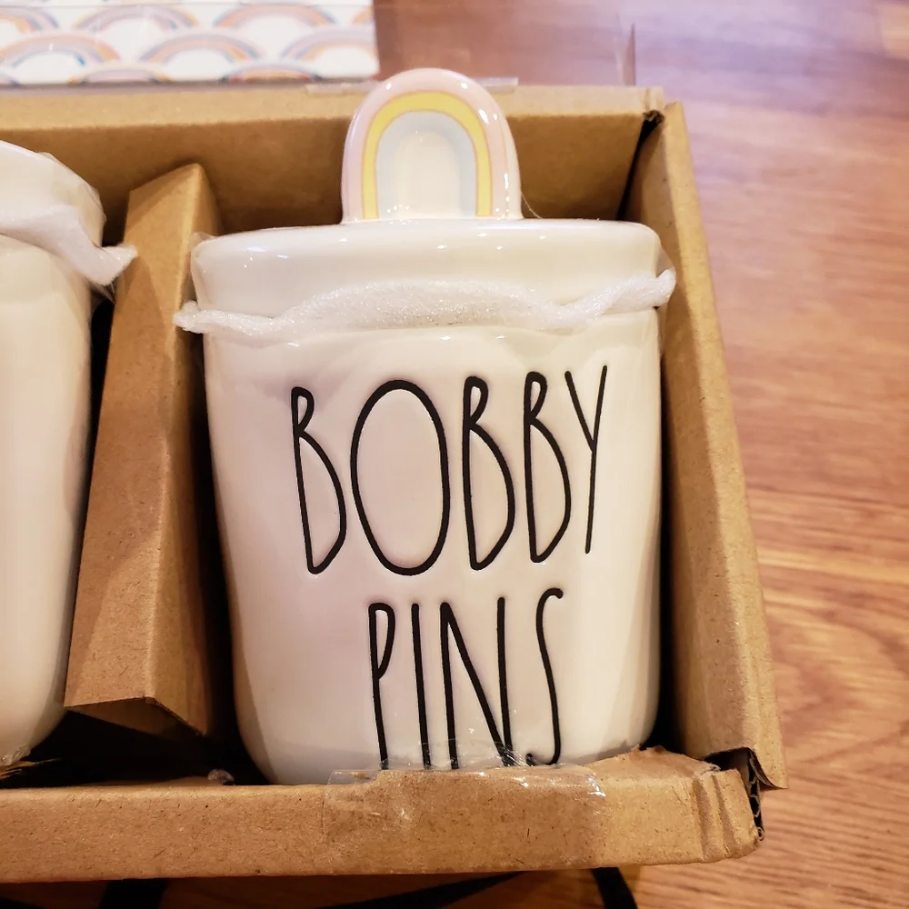 Rae Dunn Small Rainbow Knob Canister Set - Picture 3 of 8